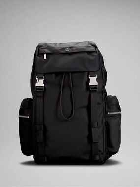Lululemon Black Wunderlust Utility Backpack - Sleek Everyday Rucksack
